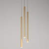 Lampa wisząca do salonu Sopel 33624 Sigma zwis sople metalowa złota