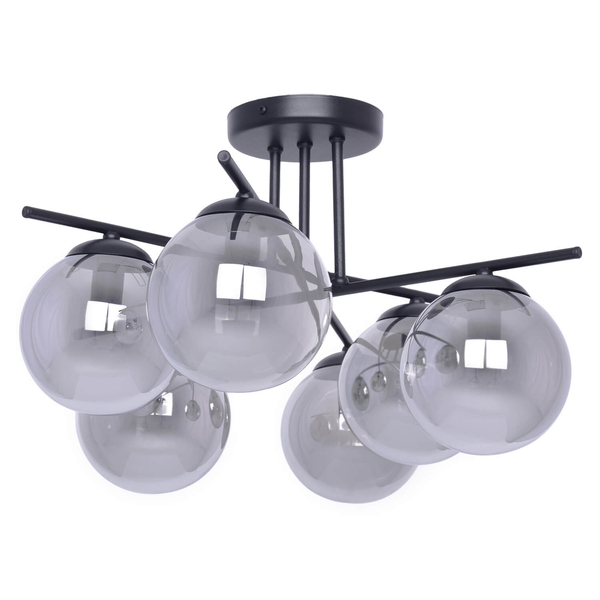 Salonowa lampa sufitowa Gamma K-5167 Kaja okrągłe grafitowe czarne