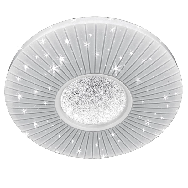 Dekoracyjna LAMPA sufitowa VEN P-6060/48 dekoracyjna OPRAWA plafon LED 74W z efektem gwiazd biały