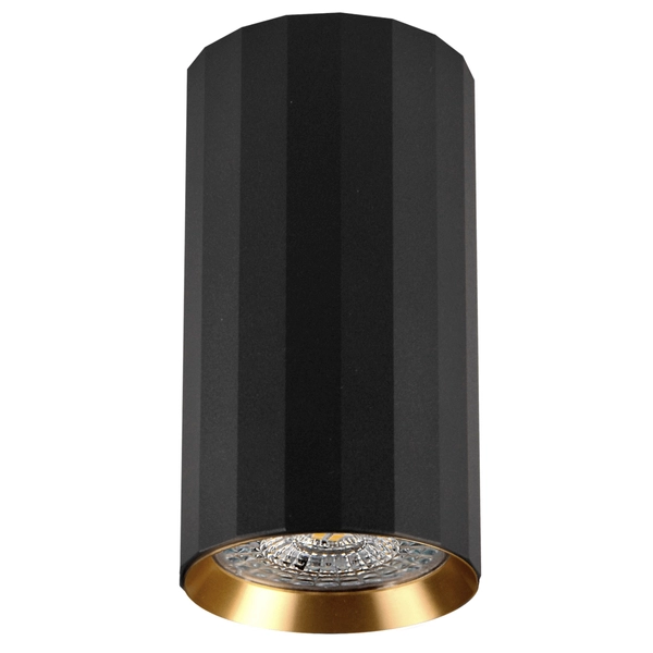 Przysufitowa lampa tuba NICEA 323408 do jadalni czarny złoty