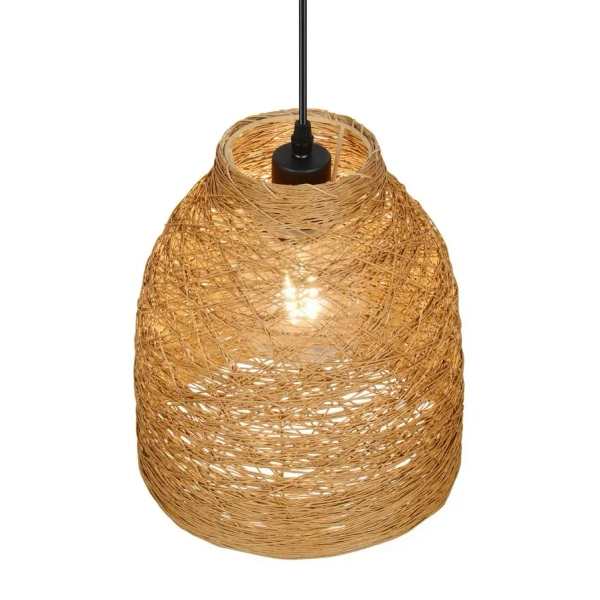 Lampa wisząca boho JOELINE R31731026 ekologiczna czarny brązowy