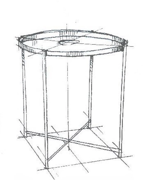 Okrągły stolik kawowy Moon DP-F80 titanium Moos Home metalowy tytan