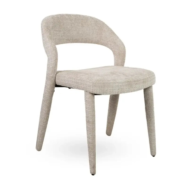 Tapicerowane krzesło KOS MM1501100299 beżowe taupe tkanina 45cm