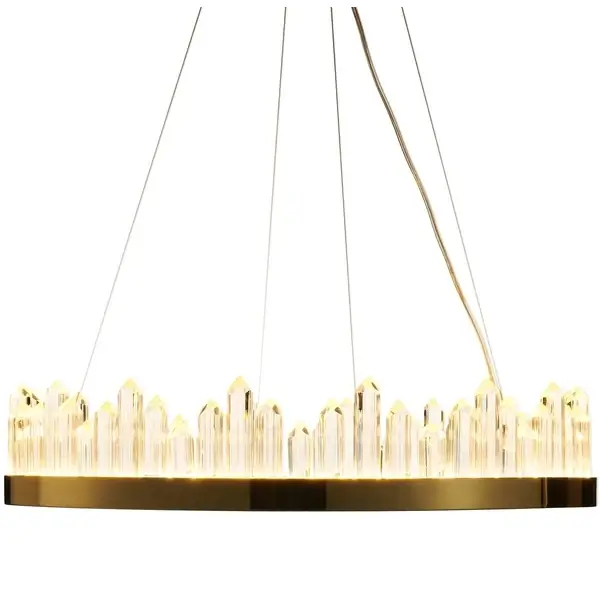Kryształowy żyrandol Lusso DN918 gold Step LED do salonu złoty