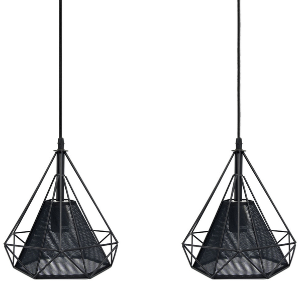 Industrialna LAMPA wisząca 8803/2 ZWIS - 07 Elem loftowa OPRAWA metalowy druciak zwis czarny