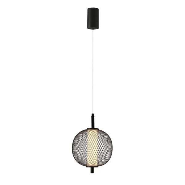 Loftowa lampa wisząca Puma 31-35332 LED 10W 3000K ażurowa kula czarny