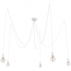 LAMPA wisząca SPIDER 9744 Nowodvorski metalowa OPRAWA pająk zwis kable biała