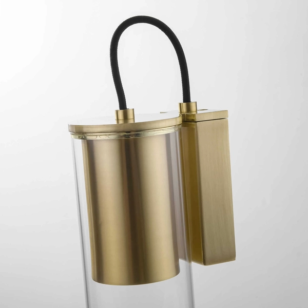 Lampa ścienna Manacor LP-232/1W GD szklana tuba złota