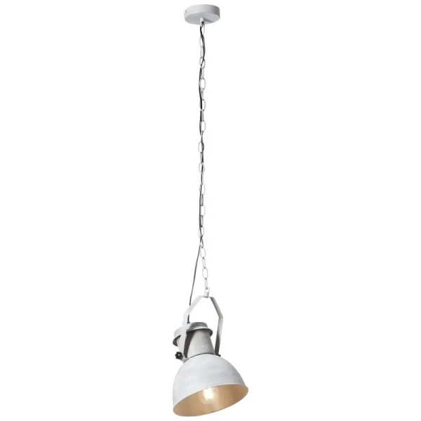 Łańcuchowa lampa wisząca Salford 93590/70 kopuła metalowa szara
