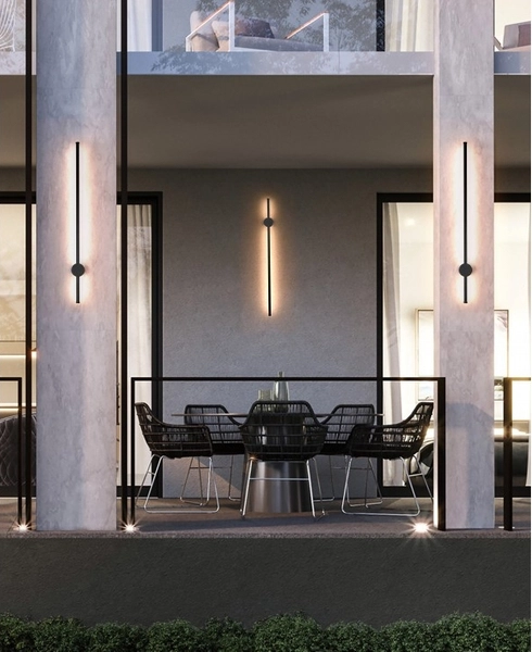 Elewacyjna lampa Guido AZ5339 Azzardo LED 12W 3000K długa czarna