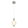 Kulista lampa wisząca Lenti PND-83631-1-SC-WH LED 7W 3000K biała srebrna