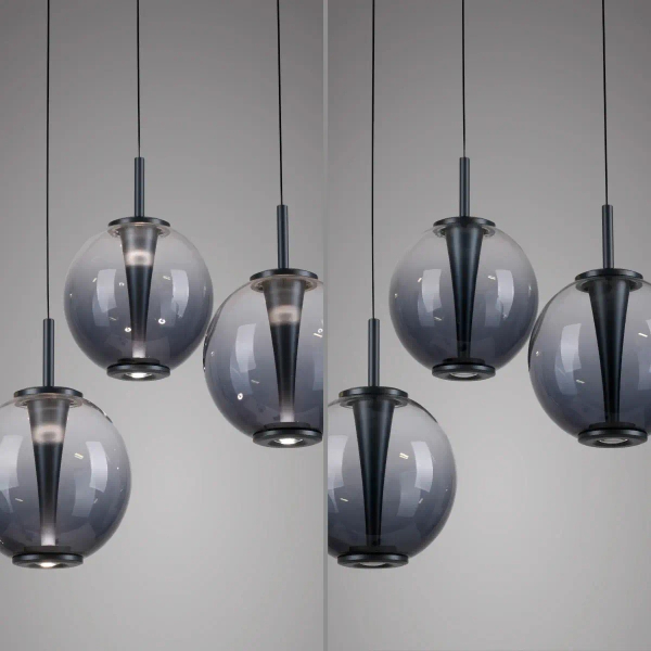 Regulowana lampa wisząca PURE E-INFINITY czarna szara 2222-15 3x7W 2200-5000K zmienna barwa