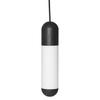 Wisząca lampa nad stół Funsui FNA122P0 tuba drewniana biała czarna