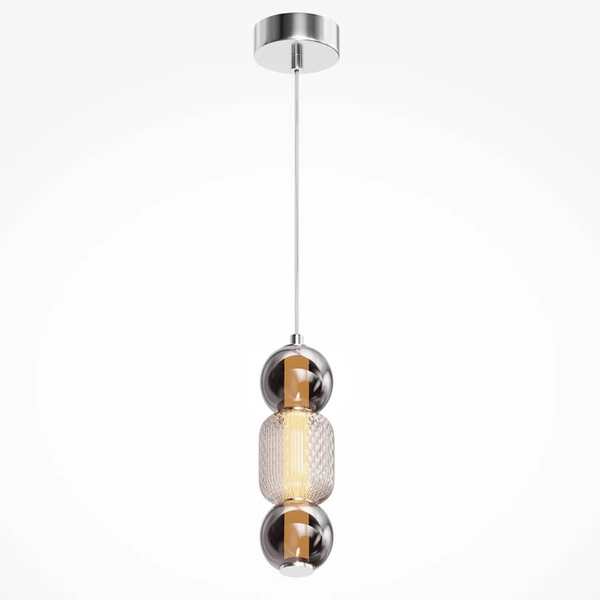 Salonowa lampa wisząca Drop MOD273PL-L16CH3K LED 16W 3000K chrom dymiony