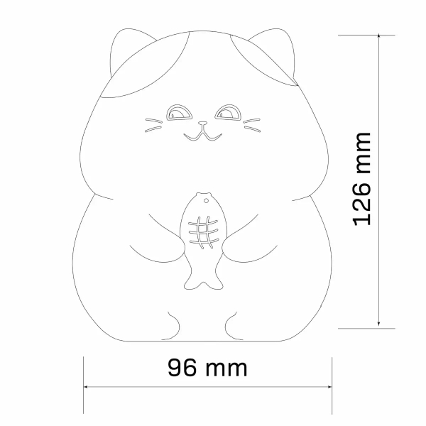Lampka nocna do pokoju dziecięcego Gatto 327642 LED 1W 3000K+RGB kot biała