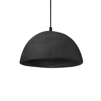 Półkolisty wiszący abażur PLONARO LE45345 do jadalni czarna