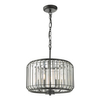 Kryształowa lampa wisząca Naeva NAE0322 Dar Lighting salonowa czarny mat