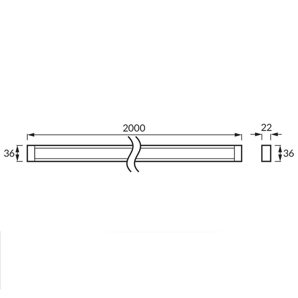 Szynoprzewód sufitowy 2m TRACK 02440 Ideus 1-fazowa ścienna LISTWA natynkowa 230V czarna