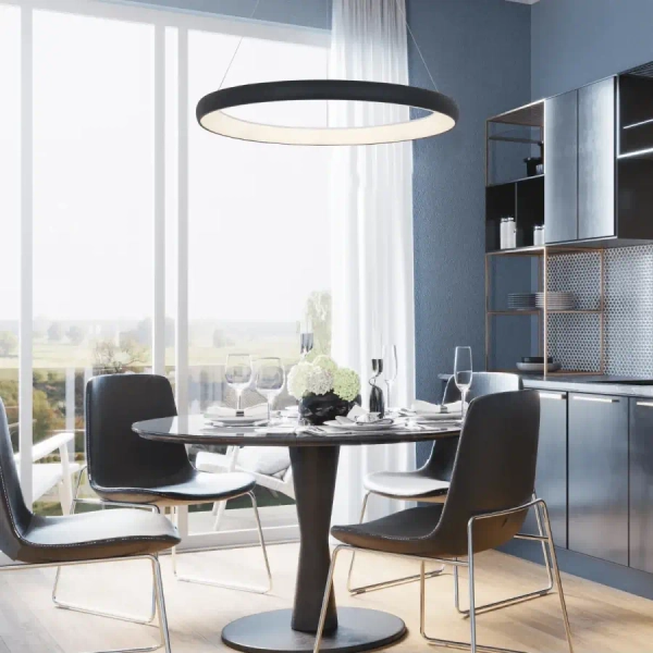 Wisząca ledowa lampa 2060 LED 60W 3000K do przedpokoju czarny