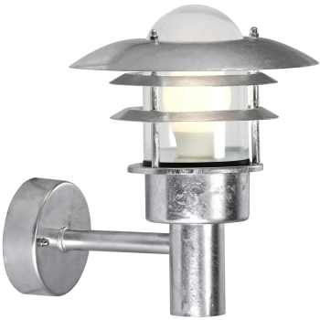 Metalowa lampa ścienna Lønstrup 71431031 IP44 zewnętrzna srebrny