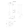 Szklana wisząca lampa Quintara 15744-3HN LED 18W 3000K kule nikiel