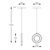 Ściemnialna lampa wisząca Girona MD3713-1-3CT Zumaline LED 10W 3000K chrom