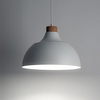 Skandynawska kopułowa lampa wisząca Cap 2070 TK Lighting drewniana biała