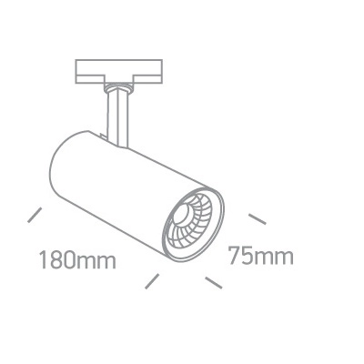 Trzyfazowa lampa sufitowa tuba CELI MYL.00090 LED 20W 4000K biały