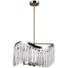 Glamour LAMPA wisząca SABRIGA PND-44544-6 Italux kryształowa OPRAWA okrągły ZWIS crystals brąz antyczny