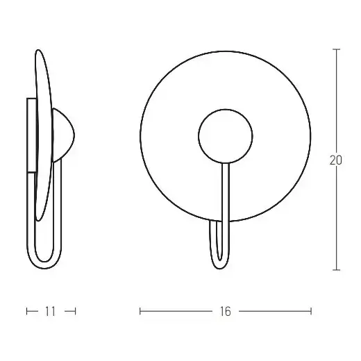 Dekoracyjny ścienny kinkiet 18168 LED 3W 3000K okrągły marmur czarny