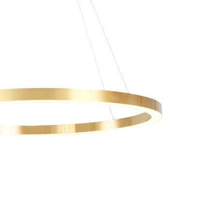 Złota lampa wisząca LED Midway LP-033/1P XL GD Shiny Light Prestige 3000K 65W pierścień