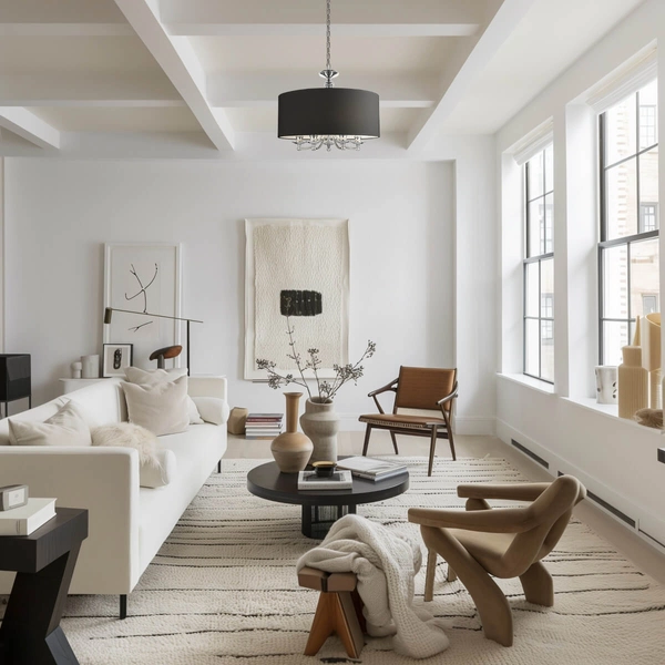 Abażurowa LAMPA wisząca ABU DHABI P05697CH-BK Cosmolight klasyczny zwis na łańcuchu czarna