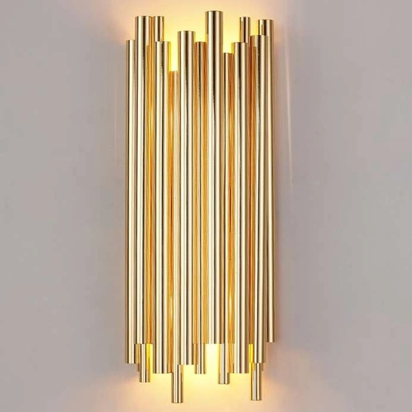 Dekoracyjny kinkiet ścienny Tubo ST-1671 GOLD Step rurki złote