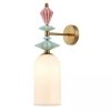 Nowoczesna ścienna lampa 22080 ceramiczna szkło opalowe mosiądz