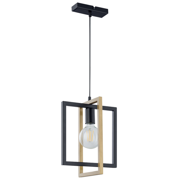 Nowoczesna LAMPA wisząca EDEN 32230 Sigma salonowy zwis metalowy czarny złoty