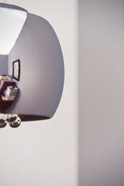 Lampa wisząca crystal Burn okrągła glamour nad łóżko chrom