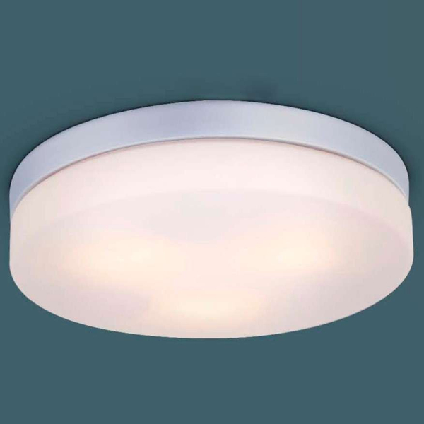 Zewnętrzna LAMPA sufitowa stropowa VRANOS 32113 Globo tarasowa OPRAWA okrągła PLAFON do łazienki IP44 biały srebrny