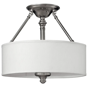 Lampa sufitowa Sussex HK-SUSSEX-SF Hinkley przezroczysty biały nikiel