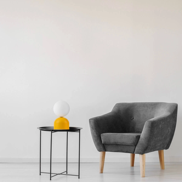 Biurkowa lampka Miki 16040 do sypialni bubble bańka biała żółta