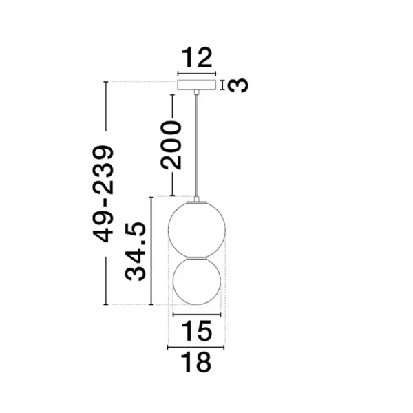 Szklana lampa wisząca JORELIA LE45251 LED 6W 3000K kulista czerwona biała
