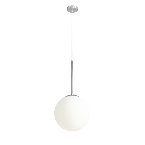 Chromowana kula wisząca Bosso 1087G4 Aldex szklana lampa do jadalni