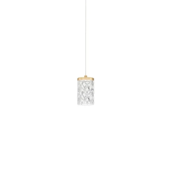 Wisząca lampa glamour SOPH LE-52018 złota LED 6W 3000K tuba do sypialni