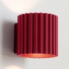 Lampa ścienna burgundowa AURA SL.1821 ryflowana 1xG9 tubka