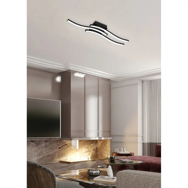 Metalowa lampa sufitowa ROUTE R62473132 czarna 3xLED 15W 3000K IP20