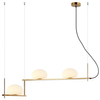 Wisząca lampa nad stół Kernio PND-357783-BRO+W Italux szklane kule mosiądz