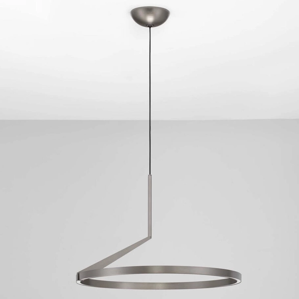 Zwisowa lampa do salonu ZUDANEZ LE44648 LED 31W 2700-4000K ring szara