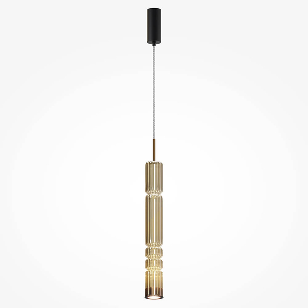 Zwisająca lampa Ordo MOD272PL-L12BS3K LED 8W 3000K szklana mosiądz