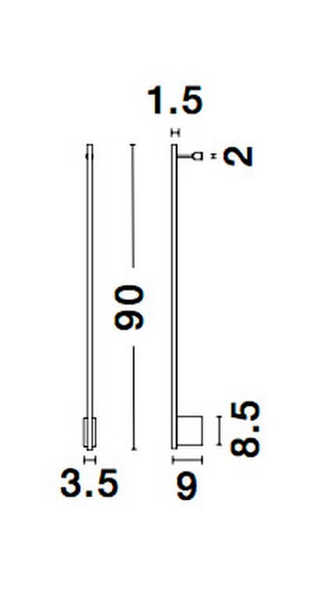 Przyścienna lampa sypialniana Buin LED 15W 3000K metal czarna
