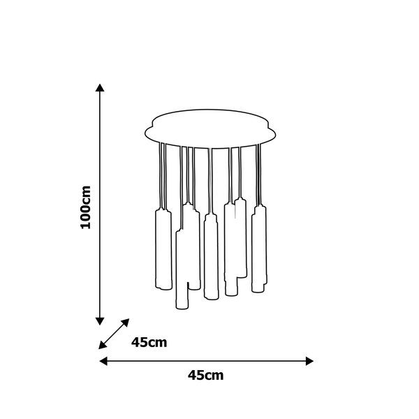 LAMPA wisząca GOLDIE ML5716 Milagro metalowa OPRAWA tuby LED 12W 4000K zwis kaskada złota