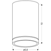 Sufitowa lampa spot 2276007 metalowa plafon okrągły downlight szary